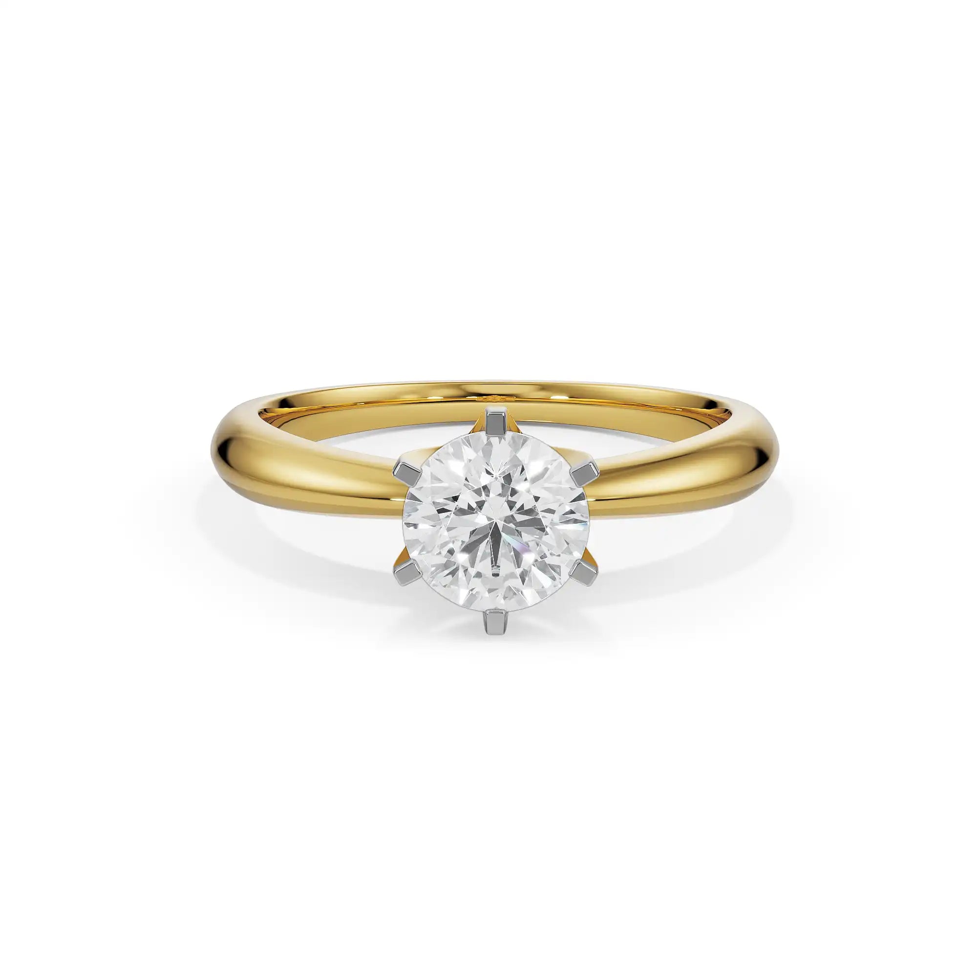 Classic Ira Solitaire Ring Front View in 9KT