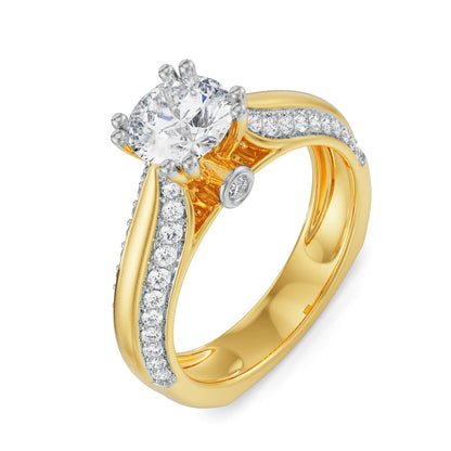 Harper Round Diamond Ring Top View