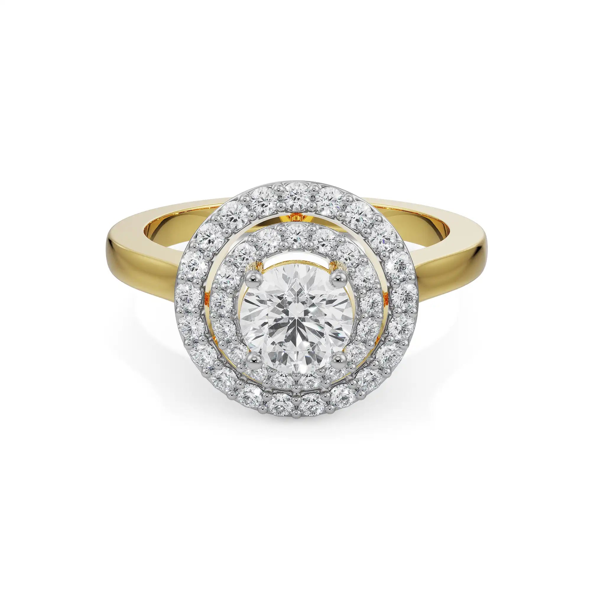 Jessie Round Diamond Ring Front view in 9KT