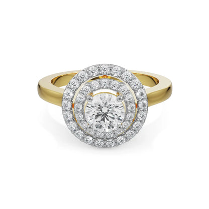Jessie Round Diamond Ring Front view in 9KT