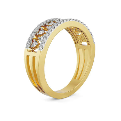 Clustered Broad Lab Grown Diamond Band 9KT