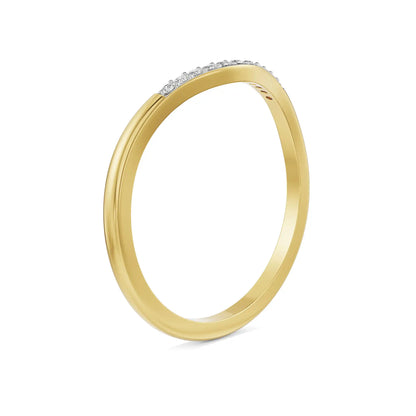 Wavy Katy Diamond Band side view