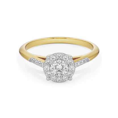 Shimmery Cluster Diamond Band Front View