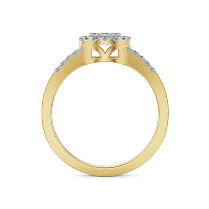 Olivia Cluster Sparkle Ring Side View