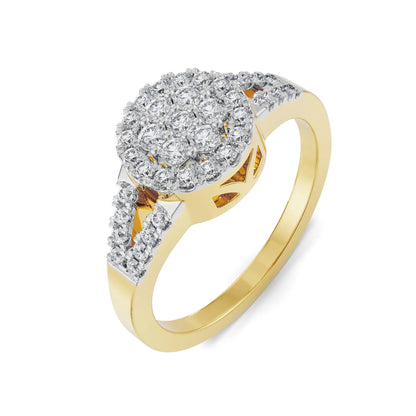 Olivia Cluster Sparkle Ring Top View