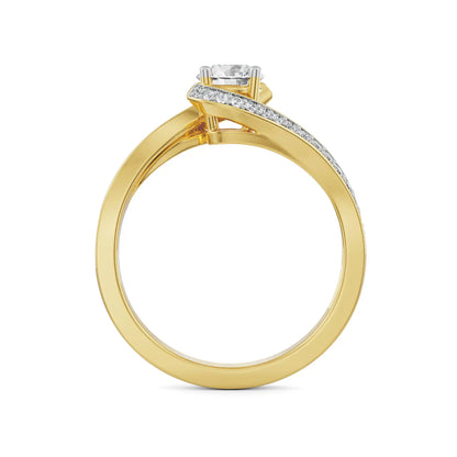 Esther Lab Grown Diamond Solitaire Twisted Ring_in-stock