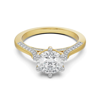 Sloane Round Halo Engagement Ring Front View
