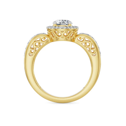 Chestie Royal Diamond Ring Side View in 9KT