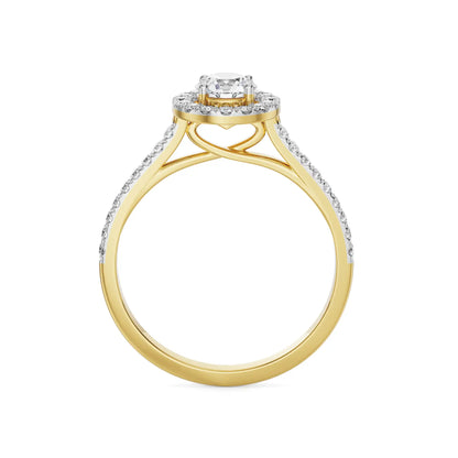 Sleek Valerie Engagement Ring Side View