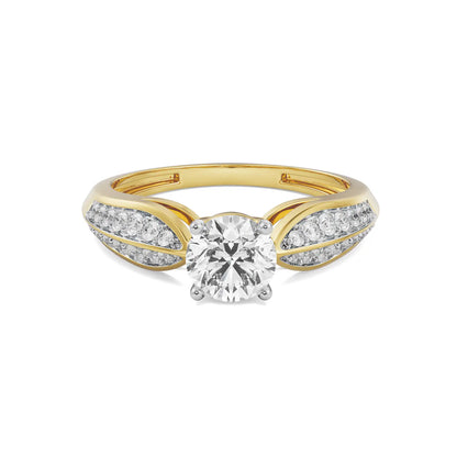 Jasmine Engagement Ring Front View in 9KT