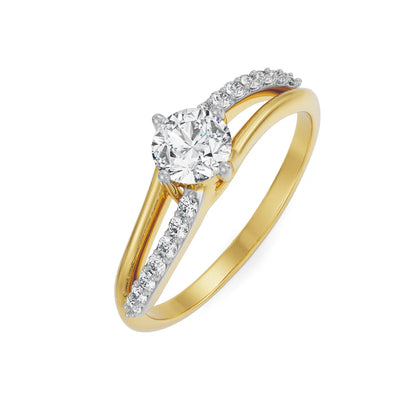 Pristine Glimmering Diamond Ring Top View