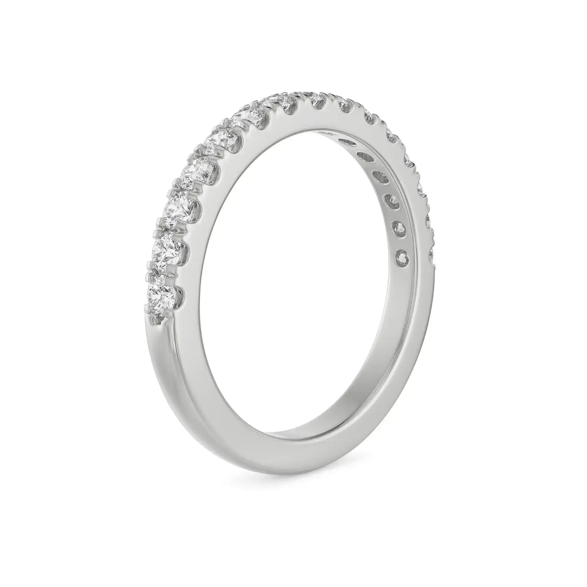 Stackable Diamond Band Side View in 9KT