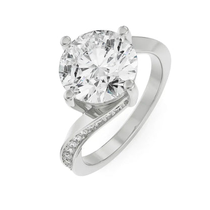 2 CT Twirl Solitaire Diamond Ring 9KT