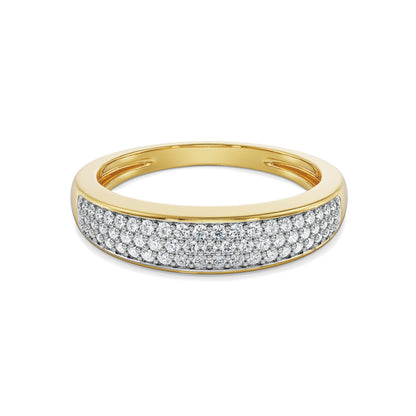 Clustered Pave Diamond Band Front View