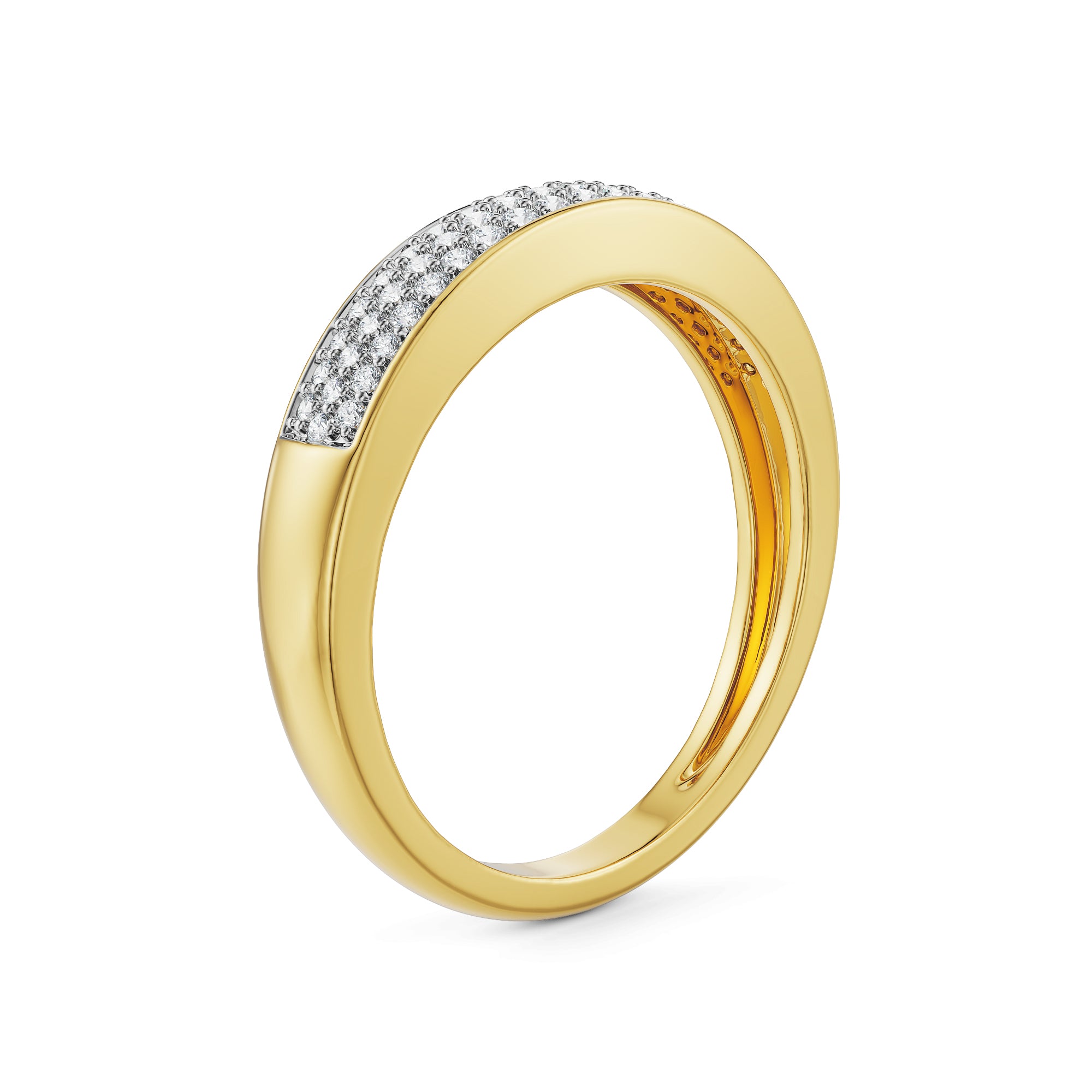 Clustered Pave Diamond Band Right View