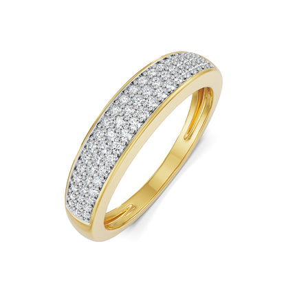 Clustered Pave Diamond Band Left view