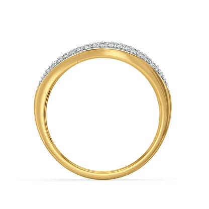 Shezia Lab Grown Diamond Band - back view in 9KT