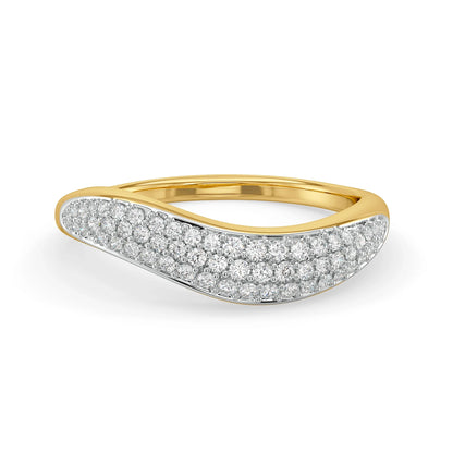Shezia Lab Grown Diamond Band - front view in 9KT