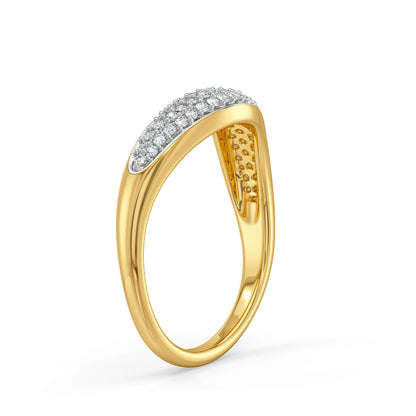 Shezia Lab Grown Diamond Band - side view