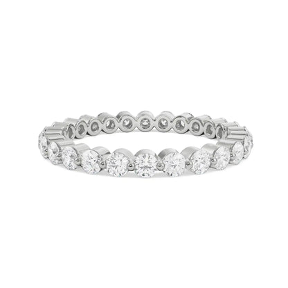 Eternity Stackable Diamond Band Front View in 9KT