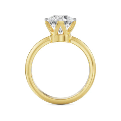 1.5 CT Classic Solitaire Ring Side View in 9KT