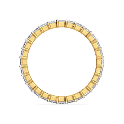 Princess Cut Eternity Lab Grown Diamond Band - back view