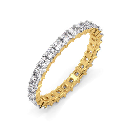 Princess Cut Eternity Lab Grown Diamond Band - top view