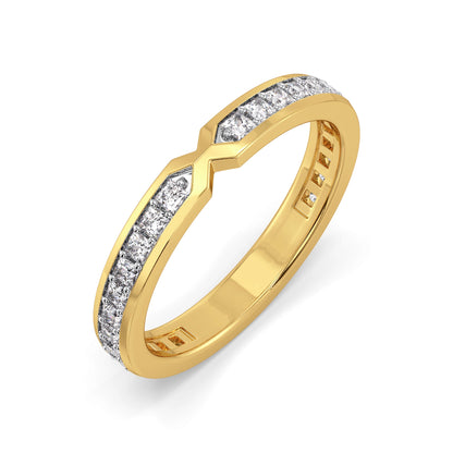 Princess Cut Sleek Lab Grown Diamond Band - top view