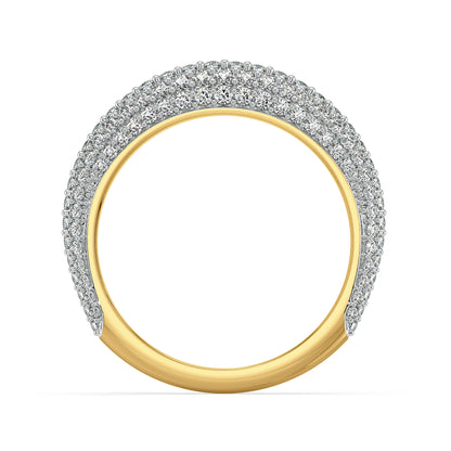 Clustered Ivana Lab Grown Diamond Band - back view