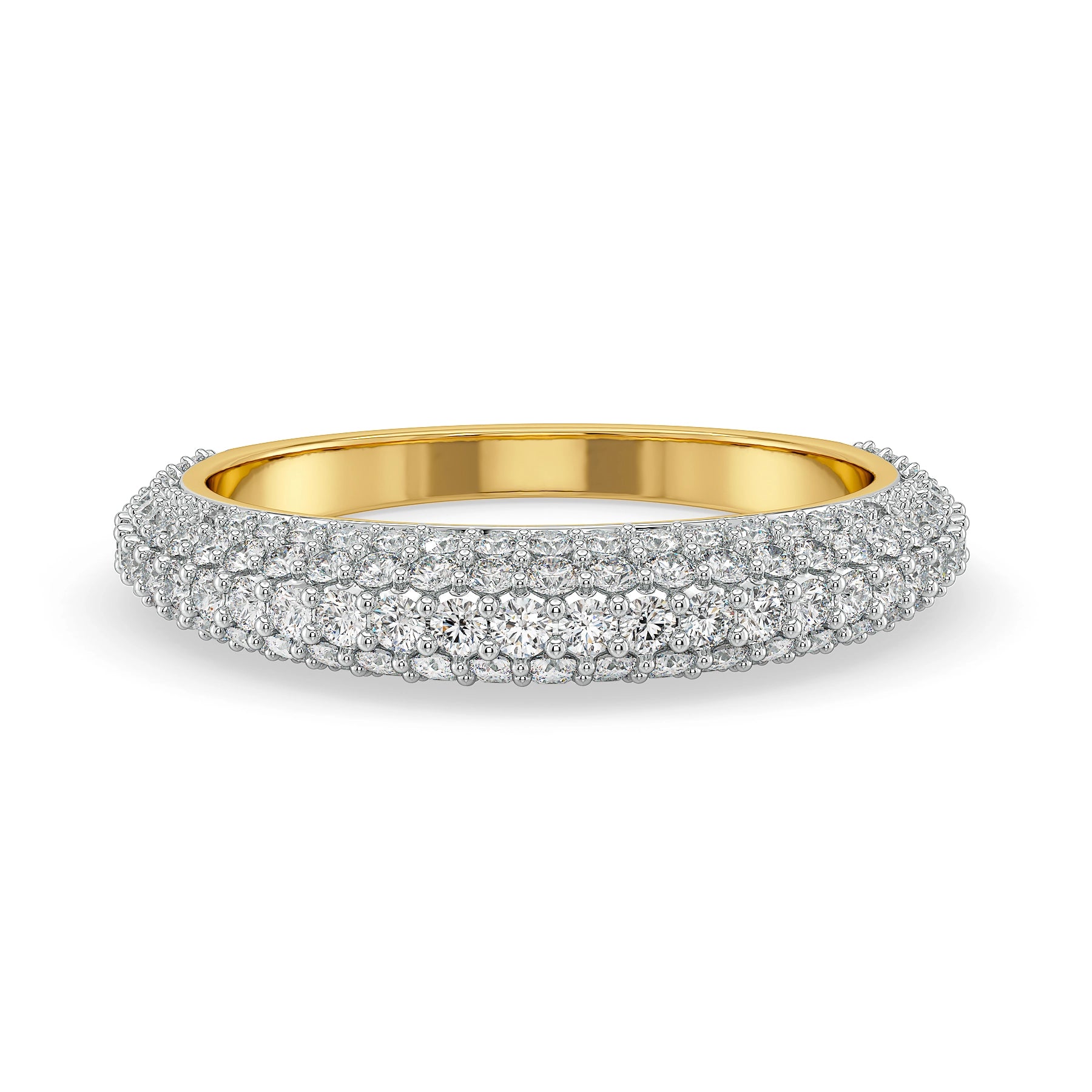Clustered Ivana Lab Grown Diamond Band - front view