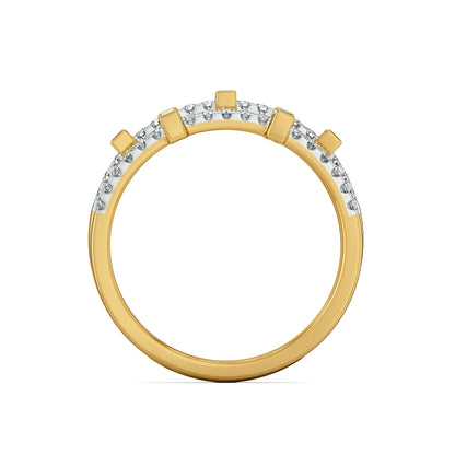 Starlit Baguette Lab Grown Diamond Ring - back view