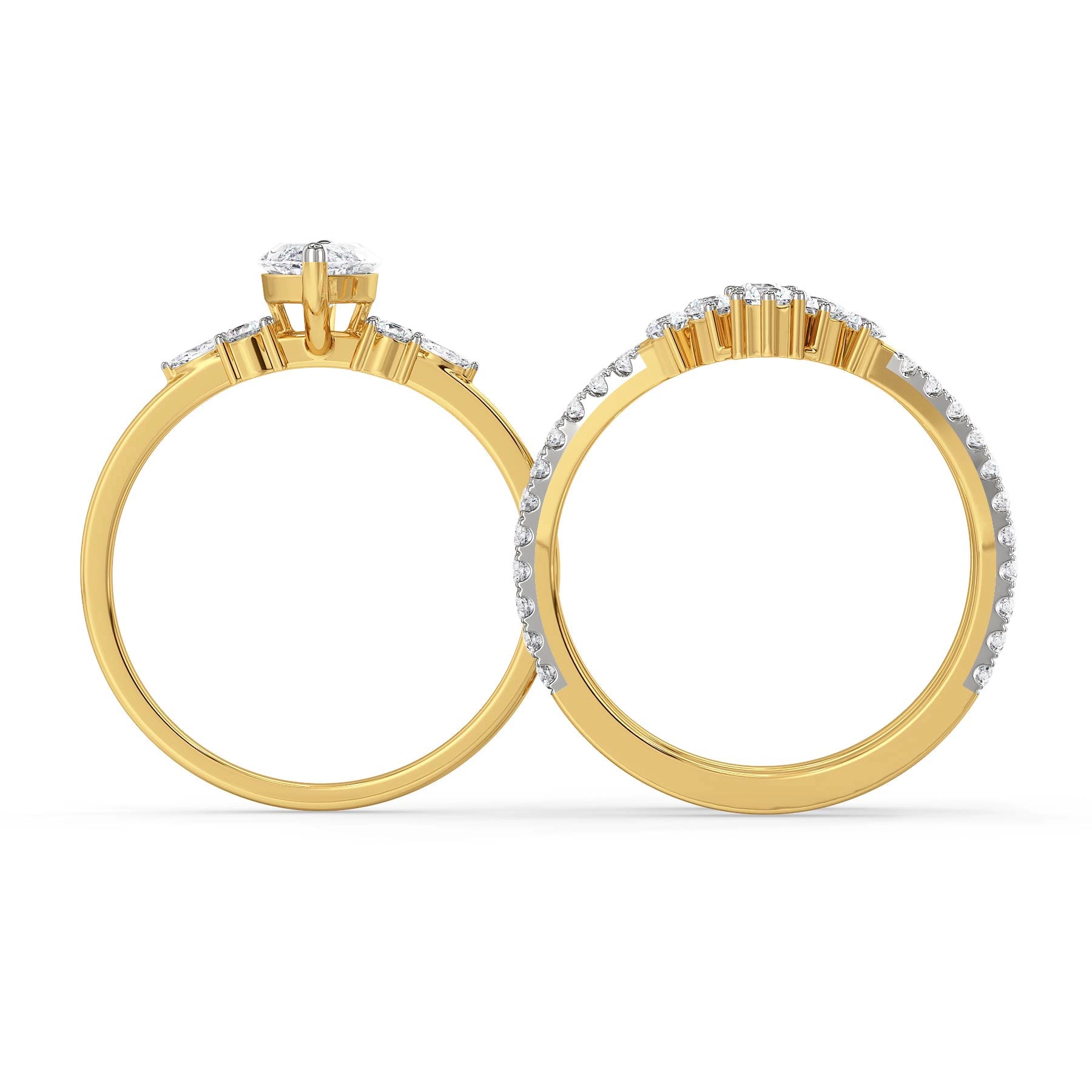 Vintage Marquise Lab Diamond Ring - back view