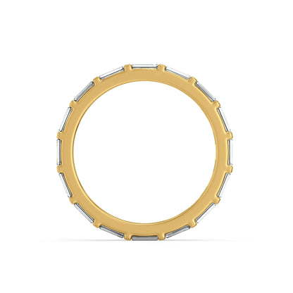 Regal Baguette Eternity Lab Diamond Ring - back view