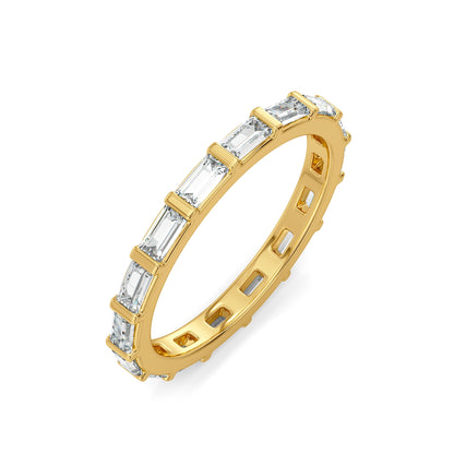 Regal Baguette Eternity Lab Diamond Ring - top view