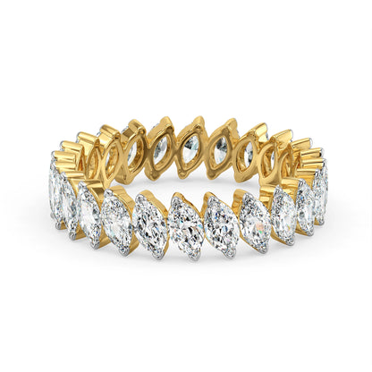 Marquise Eternity Lab Diamond Ring - front view