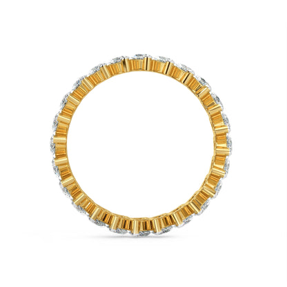 Marquise Eternity Lab Diamond Ring - back view