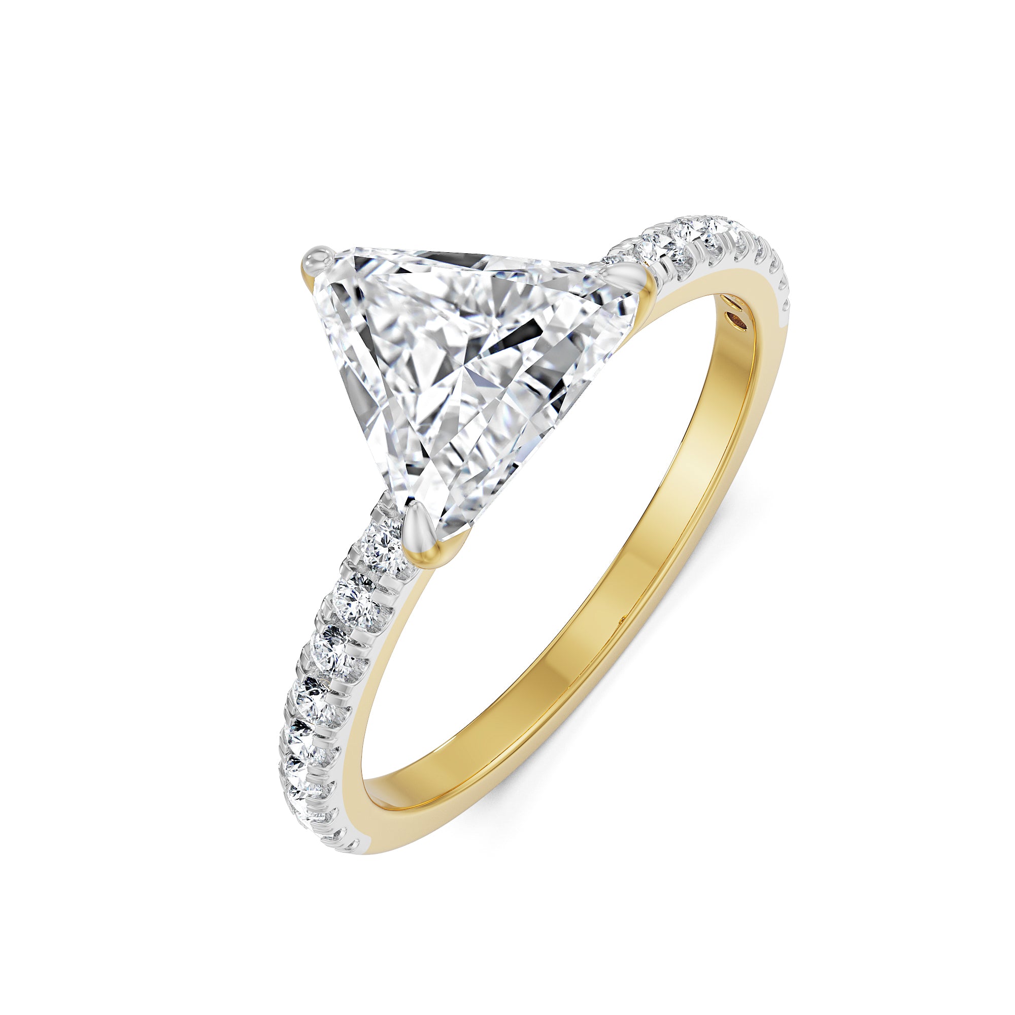 Timeless Triliion Engagement Ring Left view