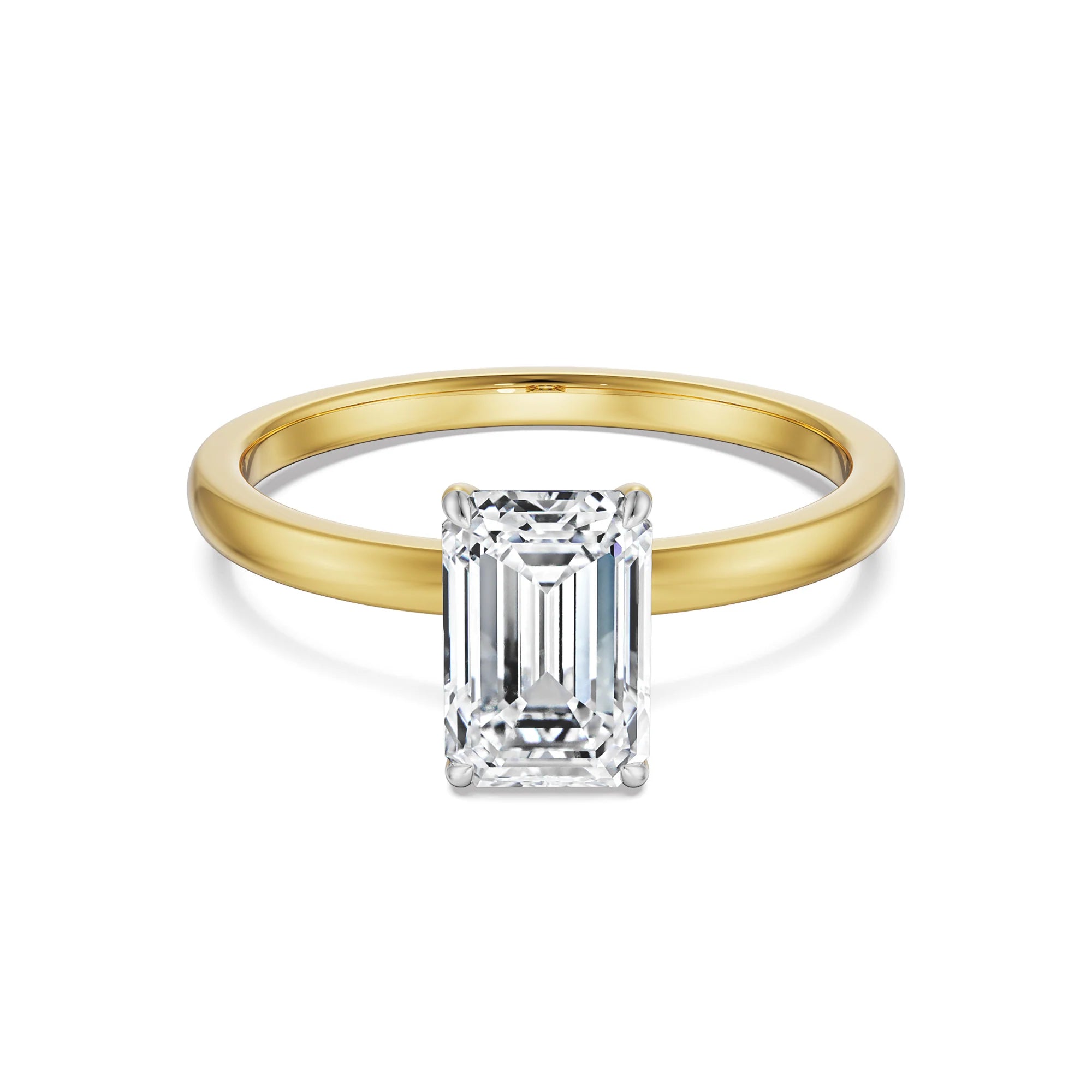 1 CT Emerald Lab Grown Diamond Solitaire Ring_in-stock