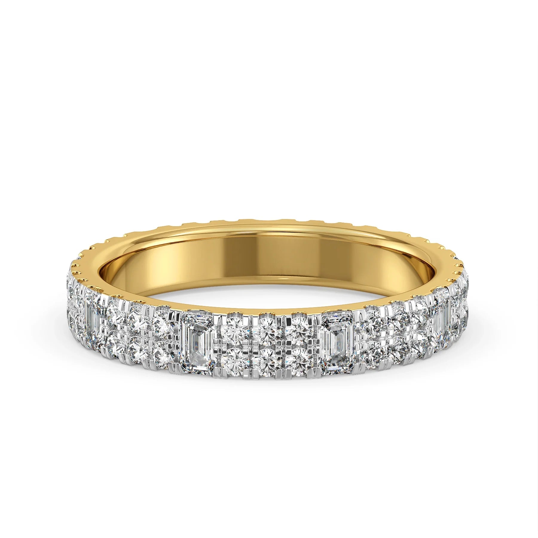 Sheryl Bold Lab Grown Diamond Band - Front view in 9KT
