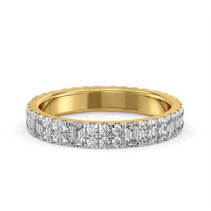 Sheryl Bold Lab Grown Diamond Band - Front view in 9KT