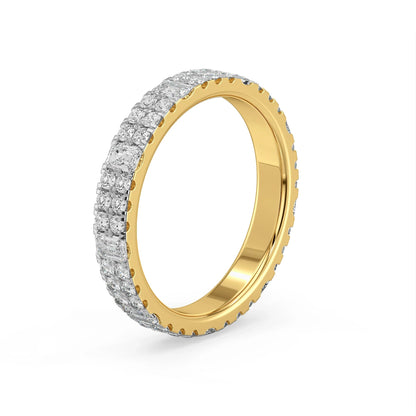 Sheryl Bold Lab Grown Diamond Band - Side view in 9KT