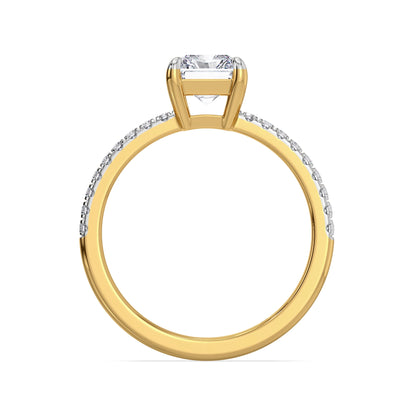 Terisa Radiant Lab Grown Diamond Engagement Ring- Back view