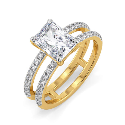 Terisa Radiant Lab Grown Diamond Engagement Ring- Top view