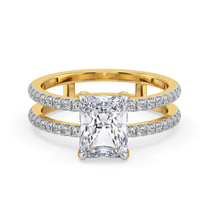 Terisa Radiant Lab Grown Diamond Engagement Ring- Front view