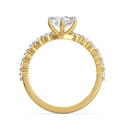 Josie Princess Cut Lab Grown Diamond Ring- Back view