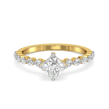 Josie Princess Cut Lab Grown Diamond Ring - Front View