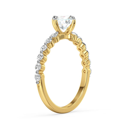 Josie Princess Cut Lab Grown Diamond Ring - Side view