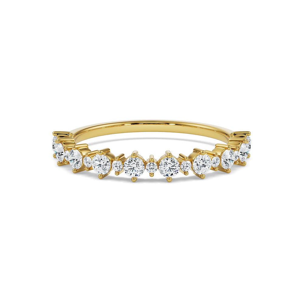 Wavy Lab Grown Diamond Band 9KT