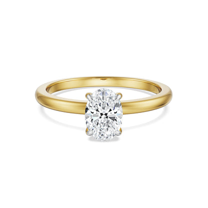 0.5 CT Oval Engagement Ring Front view