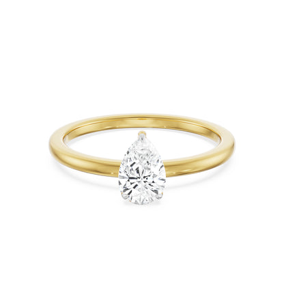0.5 CT Pear Engagement Ring Front view